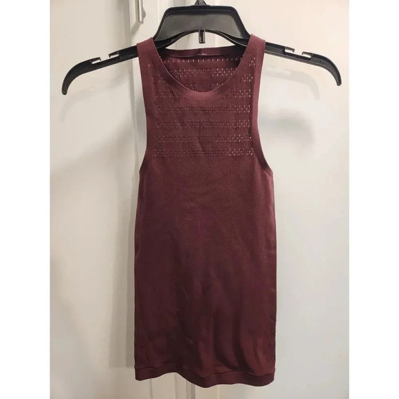 Lululemon Reveal Tank (Stripes) in Dark Adobe - Picture 1 of 6